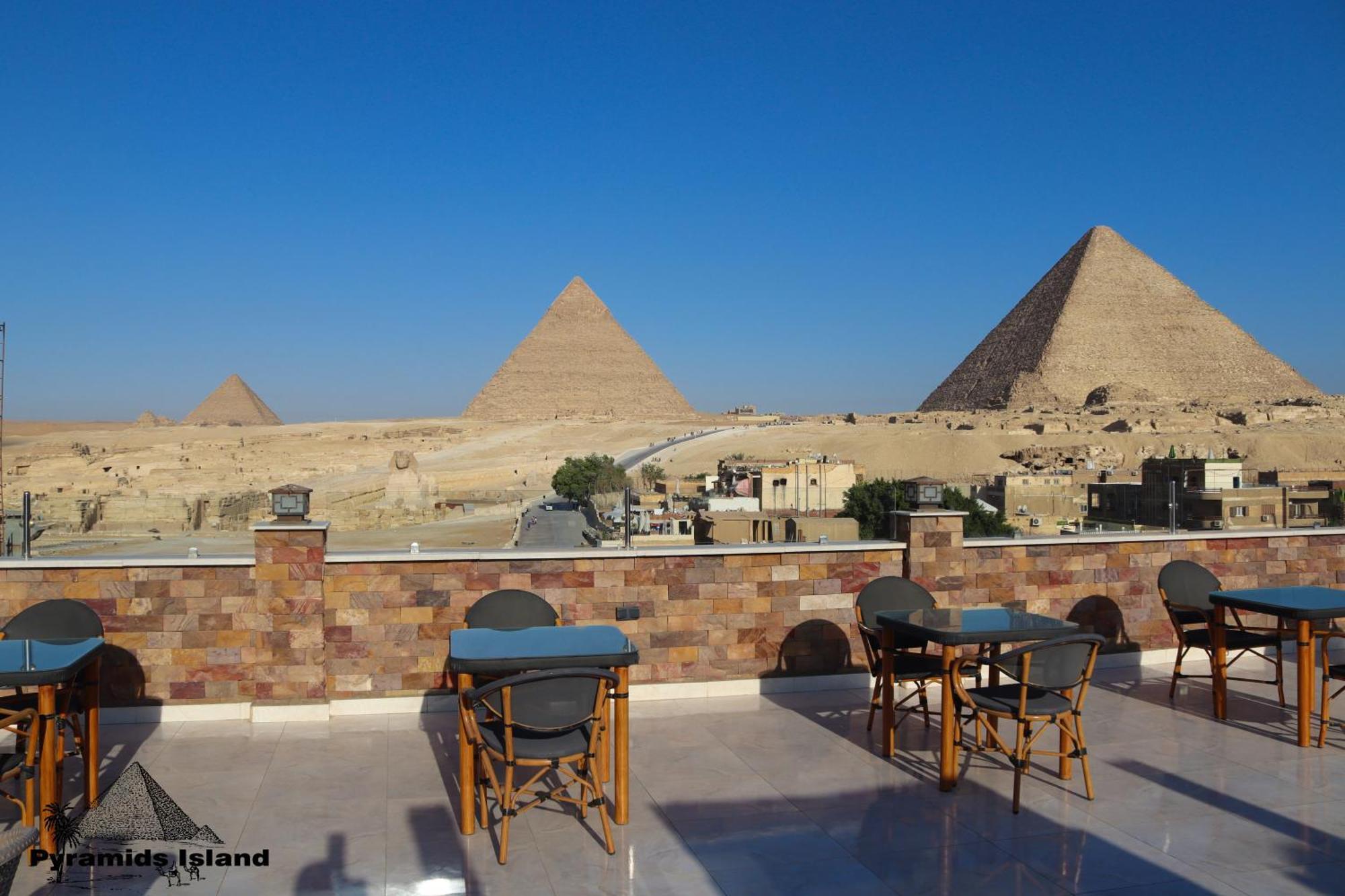 Pyramids Island Acomodação com café da manhã Kafrat al Jabal Exterior foto