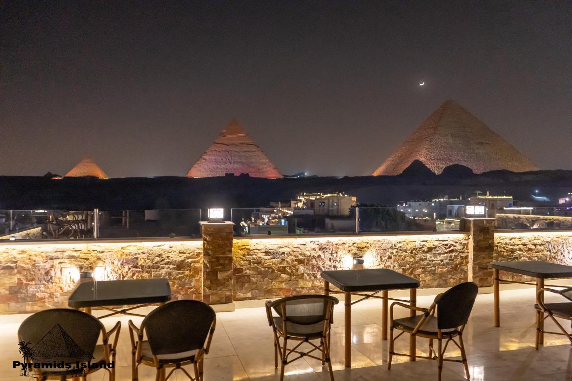 Pyramids Island Acomodação com café da manhã Kafrat al Jabal Exterior foto