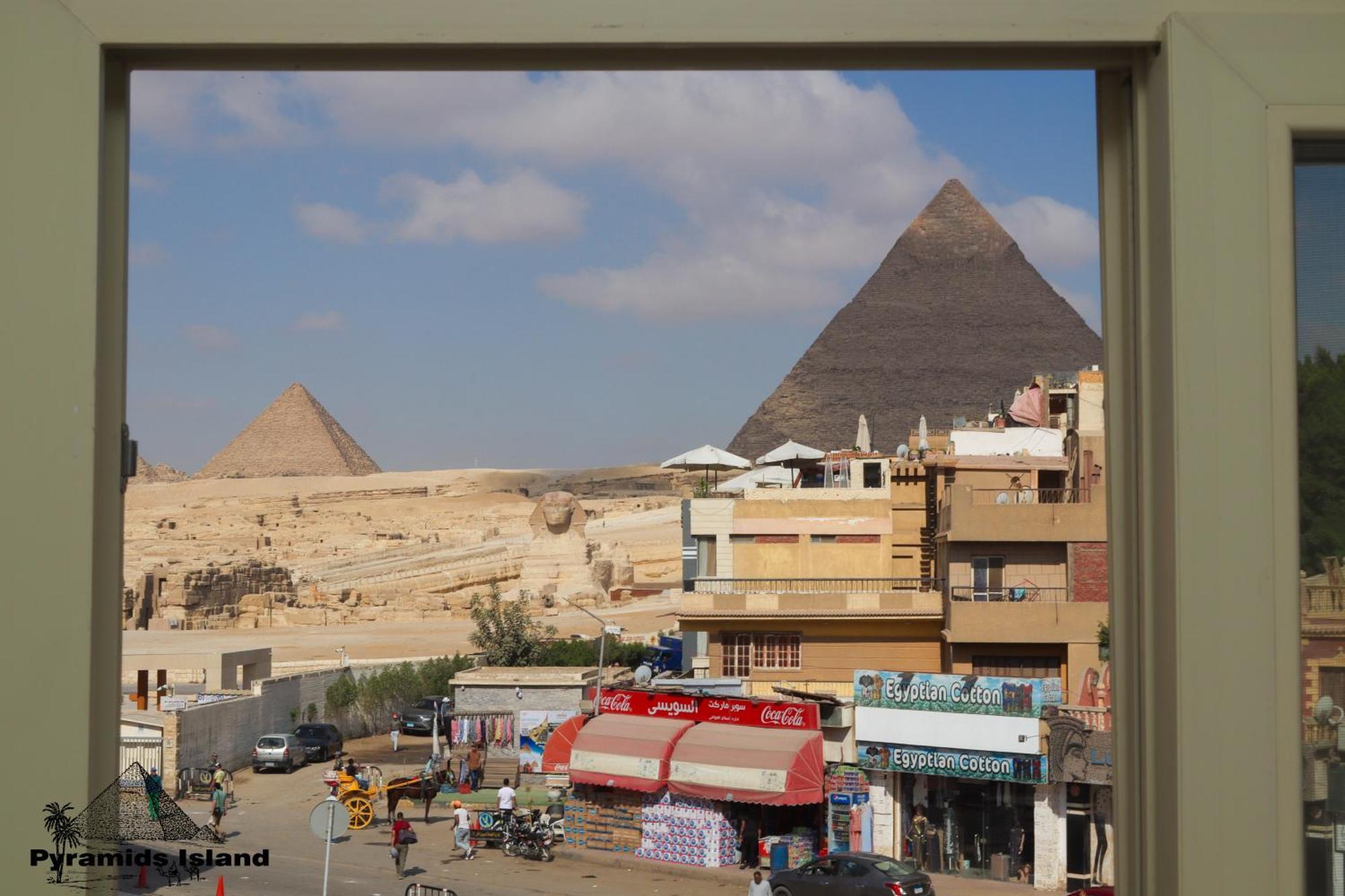 Pyramids Island Acomodação com café da manhã Kafrat al Jabal Exterior foto