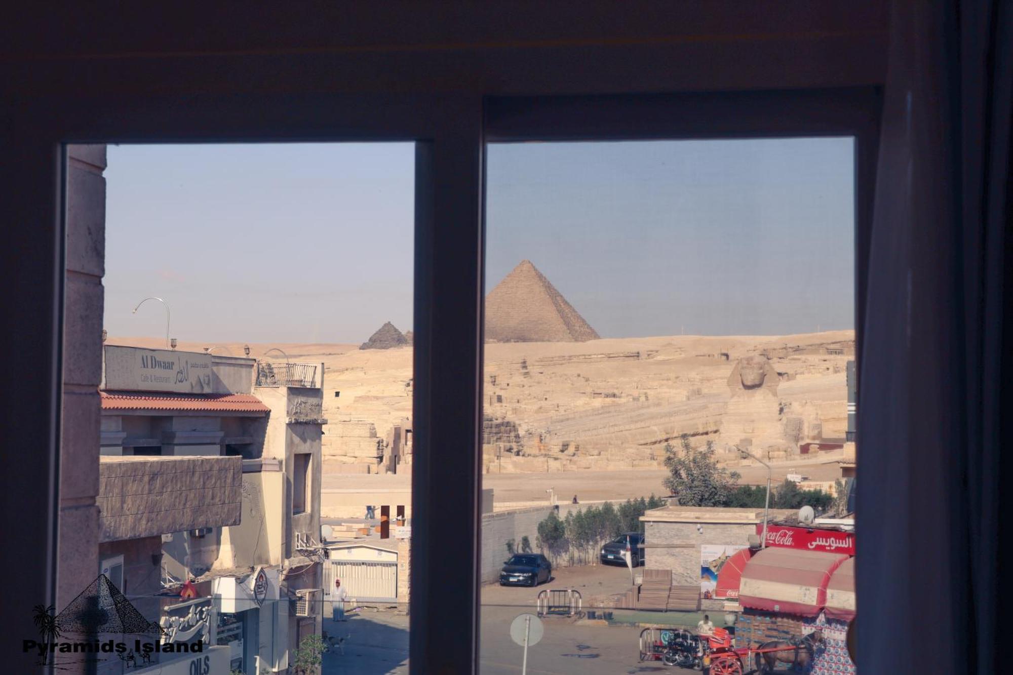 Pyramids Island Acomodação com café da manhã Kafrat al Jabal Exterior foto