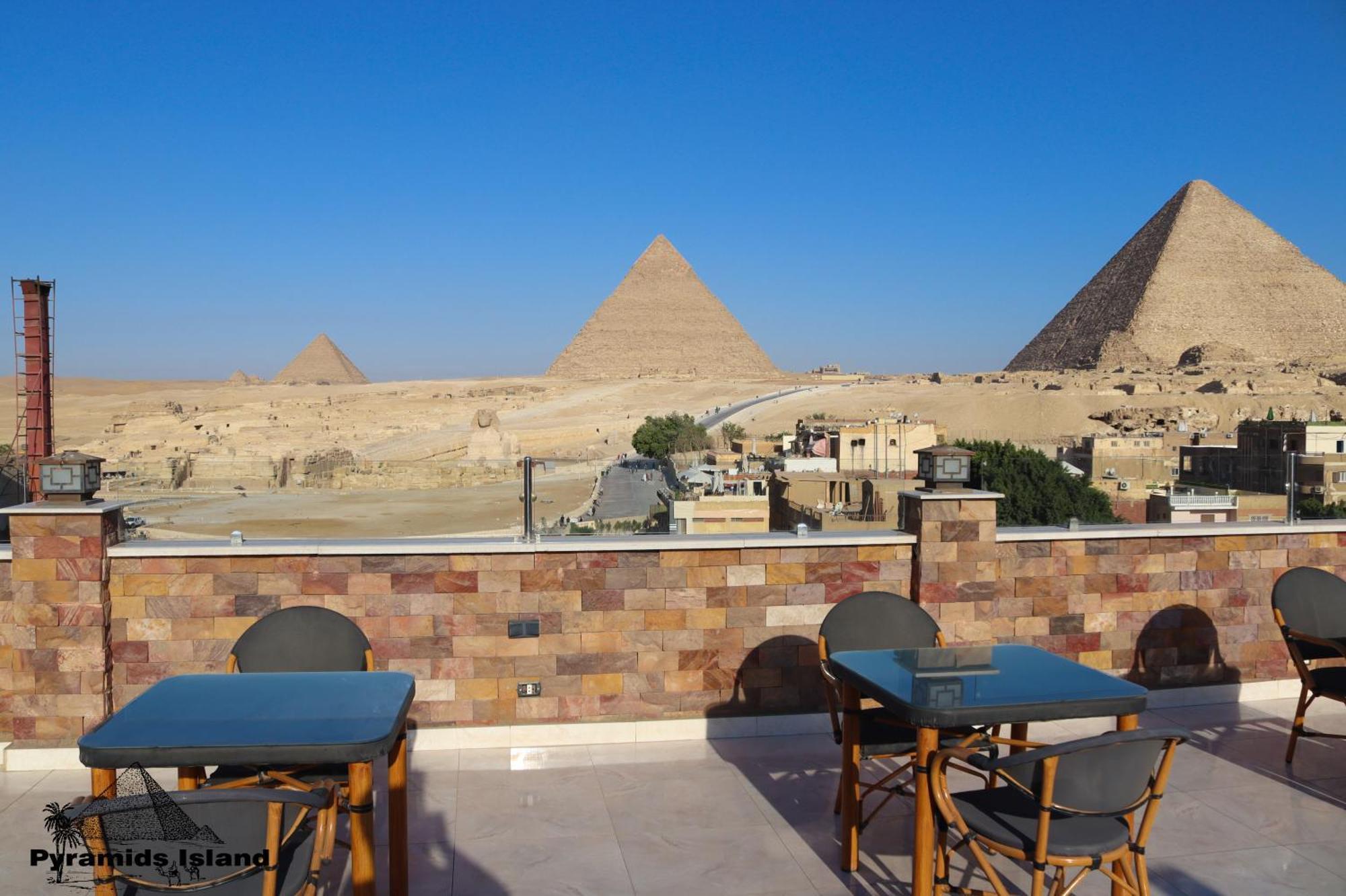 Pyramids Island Acomodação com café da manhã Kafrat al Jabal Exterior foto